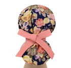 Scrub Hats  Nurse Scrub Cap  Womens Surgical Hat  Ponytail Scrub Cap Flowers
