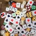 Vintage Mixed Dice Lot Various Colors Sizes Types Of Dice Nice   See Pics 160 
