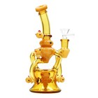 Duck    8inch Glass Bongs And Water Pipes Smoking Recycler Bong Hookah W 14mm Bowl
