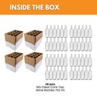 750ml Wine Bottles  Clear Glass W5 Bordeaux  48-count Bulk Case