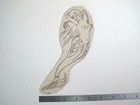 Vtg 1940s 1950s Tattoo Acetate Stencil Old Timey Mermaid Wmn5