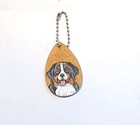 Bernese Mountain Dog Keychain  Hand Painted  Charm Key Tag