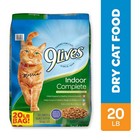 20 Lb  Bag  9lives Indoor Complete Dry Cat Food 