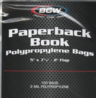 Lot Of 3 Bcw 100 Count Paperback Book Polypropylene Bags 2mm 300 Bags Total