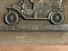 Vintage Brass 4    X 2    Car Auto Plaque Ford Model T 1908 Framed