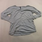 Shirt Womens Medium Long Sleeve Outdoor Lightweight Crew Neck Gray