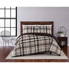 Truly Soft Paulette Plaid 3 Piece Duvet Cover Set Full queen Taupe