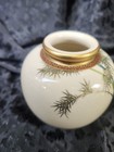 Japanese Satsuma Bamboo Vase Miniature Signed Shinzan Kamiyama Late Meiji Period