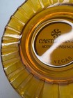 Castaways Hotel Casino Las Vegas Amber Glass Ashtray Ribbed 4 5    Vintage