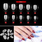 Sethexy Short Oval False Nails 500pcs 10sizes Full Cover Acrylic Nail Tips