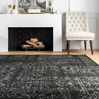 Nuloom Vintage Arlena Black Contemporary Oriental Area Rug