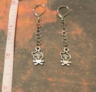Girly Skull Dangle Earrings Punk Goth