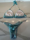 Toxic Angel  Womens Npc Stage Bikini  Ombre Aqua Blue