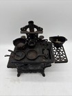 Antique Cast Iron Toy Stove American Atf Co Logo Large Rare W accessories