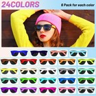 144 Pcs Neon Sunglasses Party Favors Bulk  24 Colors Neon Party Sunglasses 80   