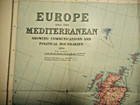 Bartholomew s Map Of Europe   The Mediterranean 1930 Folded Map 41  X 32 