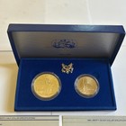 1986 United States Liberty Coin Set W  Silver Dollar And Clad Half Dollar   Coa
