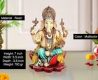 Resin Hindu God Lord Ganesha Ganesh Statue Idol Murti For Home Decor Mandir