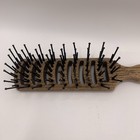 Vintage Goody Vented 7 5  Hairbrush Brown Faux Wood Grain Plastic Ball Tip Retro