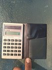 Vintage retro Casio Solar Calculator With Leather Case