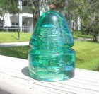 Nice Light Green Cd 132 Patent 1871 Bullet Style Glass Insulator  r 
