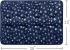 Soft Dog Bed Mat Large Size Dog Crate Mat Kennel Pad Anti-slip Navy 36 x23 