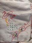 Lot Of Seven Vintage Embroidered   Cross Stitched Flour Sack Dish Towels