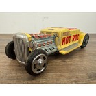 Vintage 1950s Japan Tin Litho Hot Rod Roadster Friction Toy Car