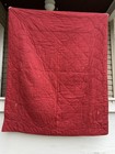 Small Handmade  Lap Quilt Or Wall Hanging- Blues-reds  47 X 57 Inch