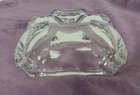 Vintage Heavy Cut Crystal Ashtray  Elegant Glass  6    Square Art Deco