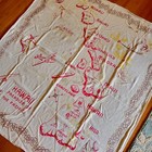 Vintage Collectible Hawaiian Map Tablecloth 48x42