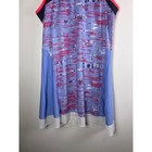 Tail Womens Athletic Tennis Dress Blue Abstract Print Mesh Trim Sleeveless M