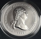 George Washington Presidential Silver Medal - 1 Oz 99 9 Silver With Coa box