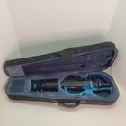 Cecilio Silent Electric Solid Wood Violin With Ebony Fittings Hvpv-30 Blue 