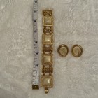 Monet Vintage Bracelet Clip Earrings Set  Gold   Marble From 1990