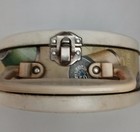 Coats And Clark J   P Coats Tin Storage Display Purse Box W  Handle Metal Clasp
