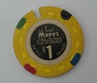 Mapes Hotel  1 Reno Nv Nevada Casino Chip Hard To Find Rare Vintage