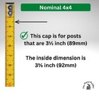 Std 4x4  3 5 8  92mm  Copper Pyramid Fence Post Caps Finials - Will Patina