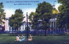State House With Boston Ma Common In Foreground Beacon Vintage Linen Post Card