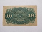 1863   10 Fourth Issue Fractional Currency Obsolete Bank Note Bill  4th Fine 
