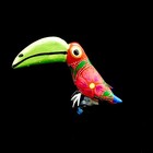 Mini Toucan Bird Oaxacan Wood Carving   Alebrije  Mexican Folk Art