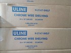 Uline H-2147 h-3181c Additional Chrome Wire Shelves - 36 X 18  Box Of Two - New 