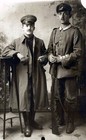 Ww1 Rppc German Postcard Photo - Studio -nco With Rifle And Buddy W cap