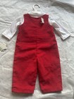 Vintage Nursery Rhyme Corduroy Christmas Jumper Overalls Baby 9-months Nwt