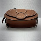 Rachel Zoe Brown Faux Leather Saddle Crossbody Bag Gold Hardware Nwt