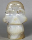 Natural Crystal Agate Carved Skull  Realistic  Healing Cute 115 G