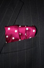 Polka Dot Pocket Square - 17  Handkerchief - 12mm Silk Twill
