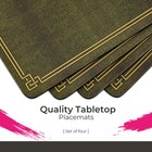 Pimpernel Shagreen Leather Placemats - Set Of 4