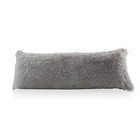  Luxury Long Hair  Pv Fur  Faux Fur Body Pillow 21 x54  Body Pillow Cover Grey