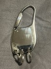 Rare Vtg Honda Key Chain Ring Fob Sleek Chrome Gold  h  Logo